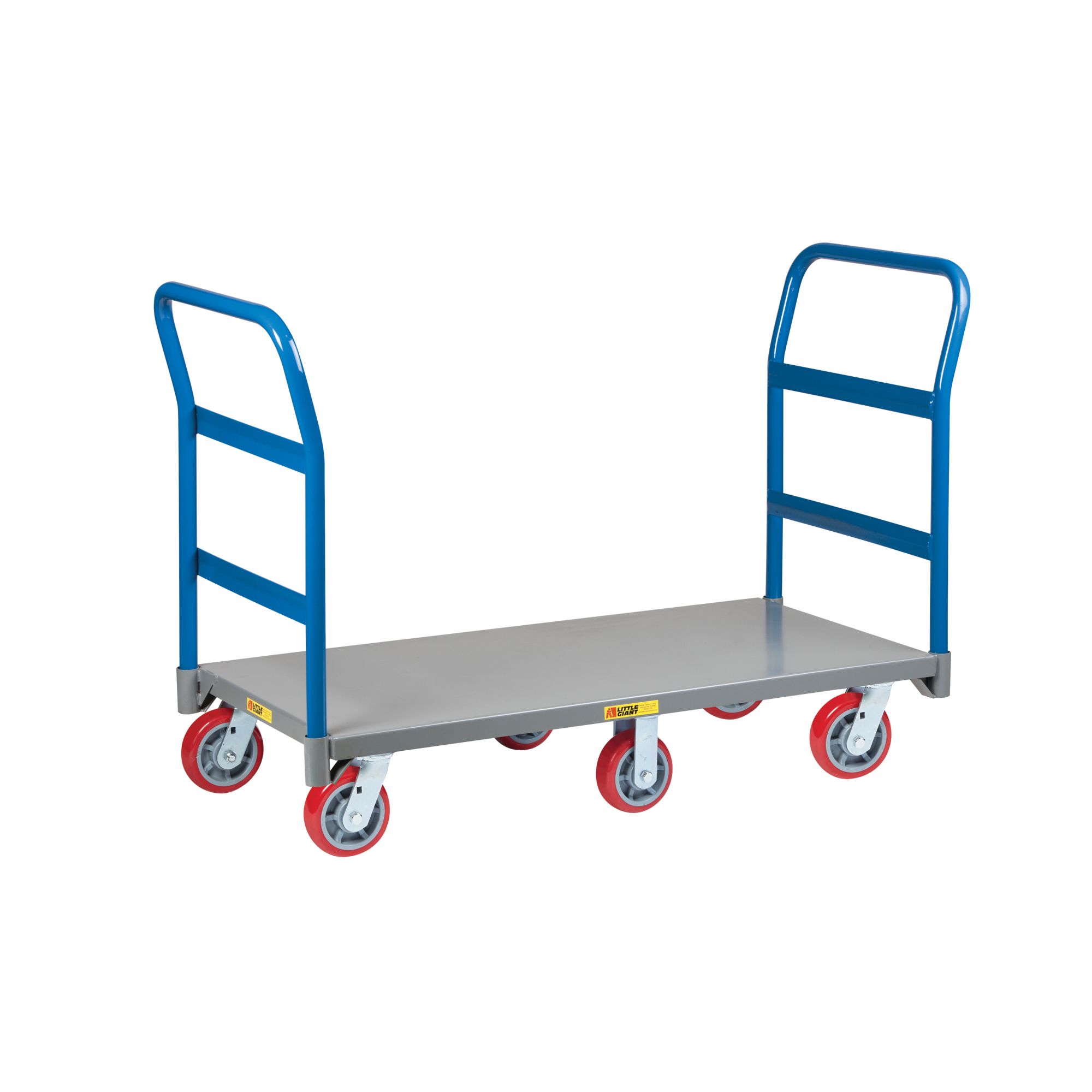 Little Giant 6-Wheel Platform Truck - 36in. x 72in., 3600-Lb. Capacity, 2 Removable Handles, Model# NB6W3672-6PY-2H